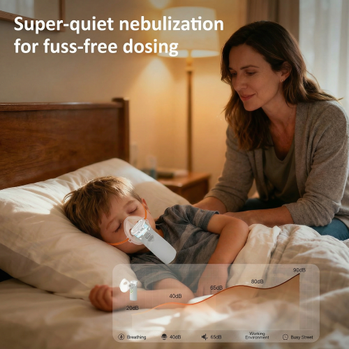 Portable Nebulizer, Nebulizer Machine for Adults, Portable Nebulizer for Kids, Rechargeable Nebulizer with Adjustable Nebulization Rate, Nebulizer for Breathing Problems at Home